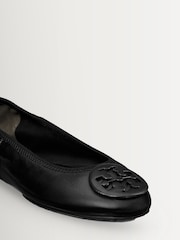 Tory Burch Black Minnie Travel Ballet Shoes - Image 3 of 4