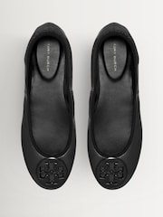 Tory Burch Black Minnie Travel Ballet Shoes - Image 4 of 4