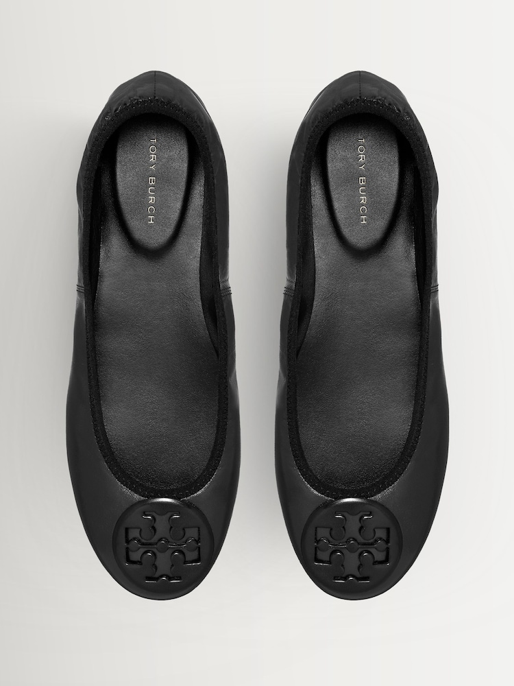 Tory Burch Black Minnie Travel Ballet Shoes - Image 4 of 4