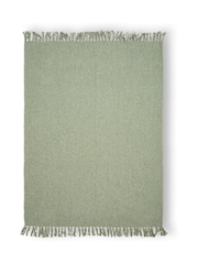 BHS Sage Green Cross Weave Throw - Image 3 of 5