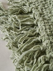 BHS Sage Green Cross Weave Throw - Image 4 of 5
