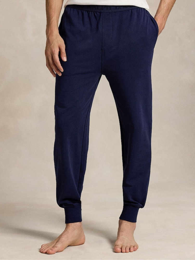 Polo Ralph Lauren Blue Zip Through Jersey Hoodie - Image 1 of 4 Polo Ralph Lauren Blue Zip Through Jersey Hoodie - Image 1 of 4