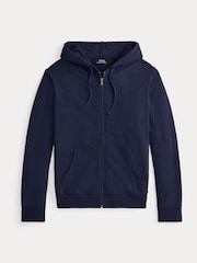 Polo Ralph Lauren Blue Zip Through Jersey Hoodie - Image 4 of 4