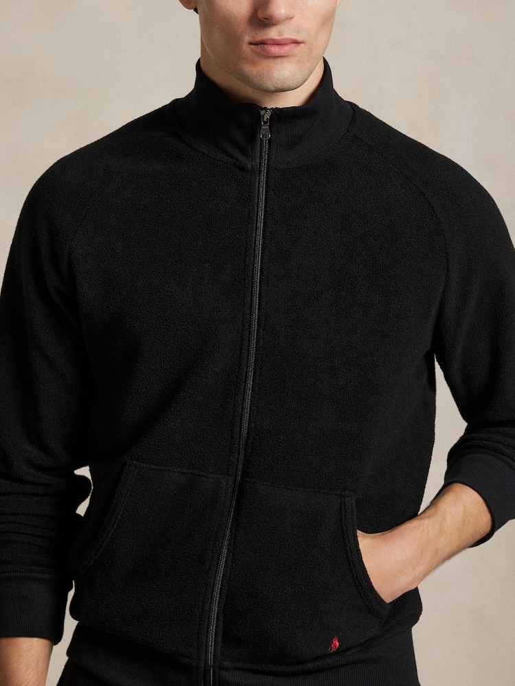 Polo Ralph Lauren Black Zip Through Jersey Sweatshirt - Image 4 of 4 Polo Ralph Lauren Black Zip Through Jersey Sweatshirt - Image 4 of 4