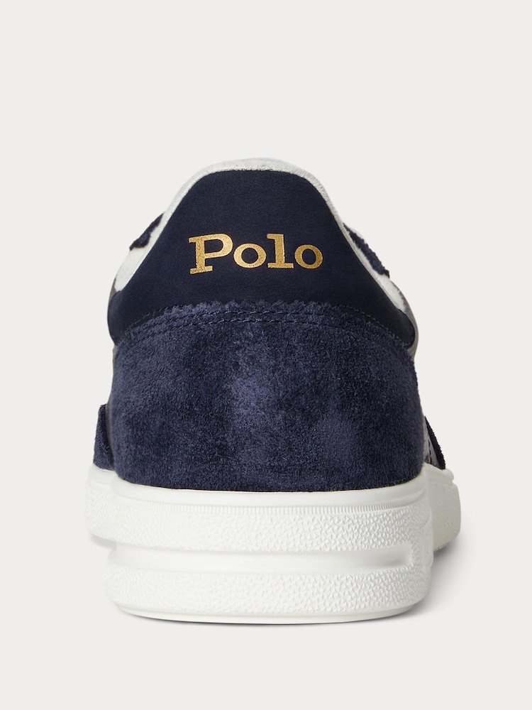 Polo Ralph Lauren Blue Bedford PP Leather and Suede Mix Low Top Trainers - Image 4 of 4 Polo Ralph Lauren Blue Bedford PP Leather and Suede Mix Low Top Trainers - Image 4 of 4