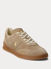Polo Ralph Lauren Brown Hertitage Aera Suede Mix Trainers - Image 2 of 4