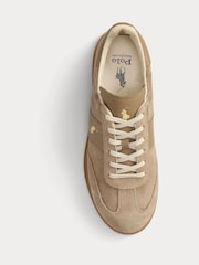 Polo Ralph Lauren Brown Hertitage Aera Suede Mix Trainers - Image 3 of 4