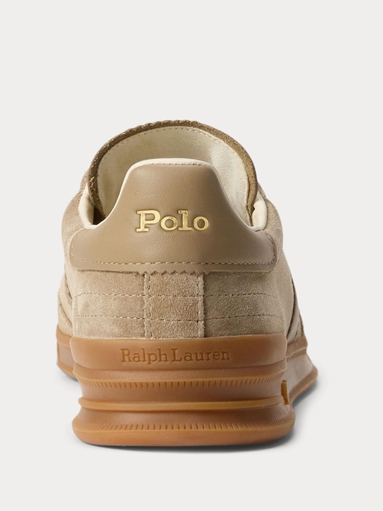 Polo Ralph Lauren Brown Hertitage Aera Suede Mix Trainers - Image 4 of 4