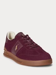 Polo Ralph Lauren Red Hertitage Aera Suede Mix Trainers - Image 3 of 5