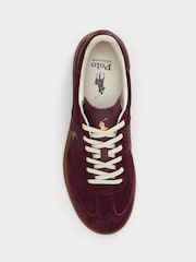 Polo Ralph Lauren Red Hertitage Aera Suede Mix Trainers - Image 4 of 5