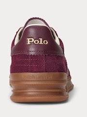 Polo Ralph Lauren Red Hertitage Aera Suede Mix Trainers - Image 5 of 5