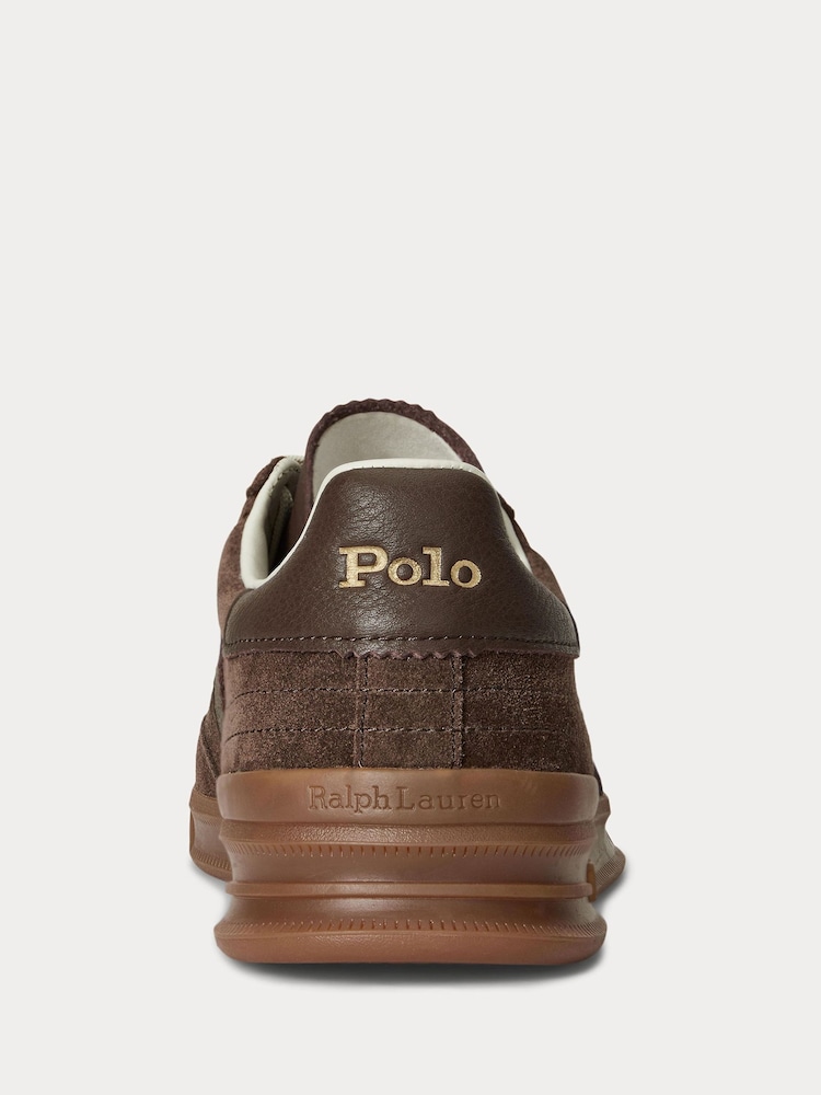 Polo Ralph Lauren Brown Hertitage Aera Suede Mix Trainers - Image 5 of 5 Polo Ralph Lauren Brown Hertitage Aera Suede Mix Trainers - Image 5 of 5