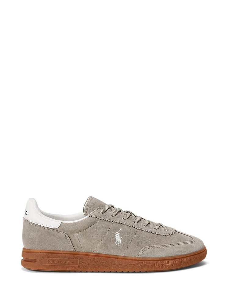 Polo Ralph Lauren Grey Black Bedford PP Suede Low Top Trainers - Image 1 of 4 Polo Ralph Lauren Grey Black Bedford PP Suede Low Top Trainers - Image 1 of 4