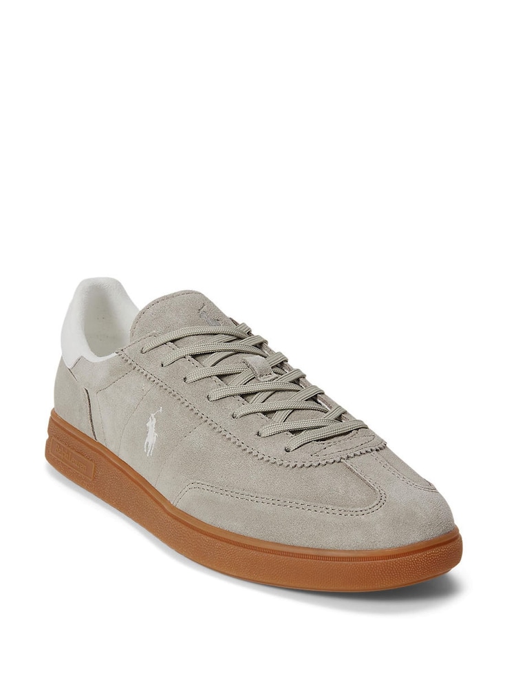Polo Ralph Lauren Grey Black Bedford PP Suede Low Top Trainers - Image 2 of 4
