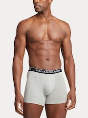 Polo Ralph Lauren Grey Long Cotton Stretch Tonal Waistband Boxers 3 Pack - Image 3 of 6