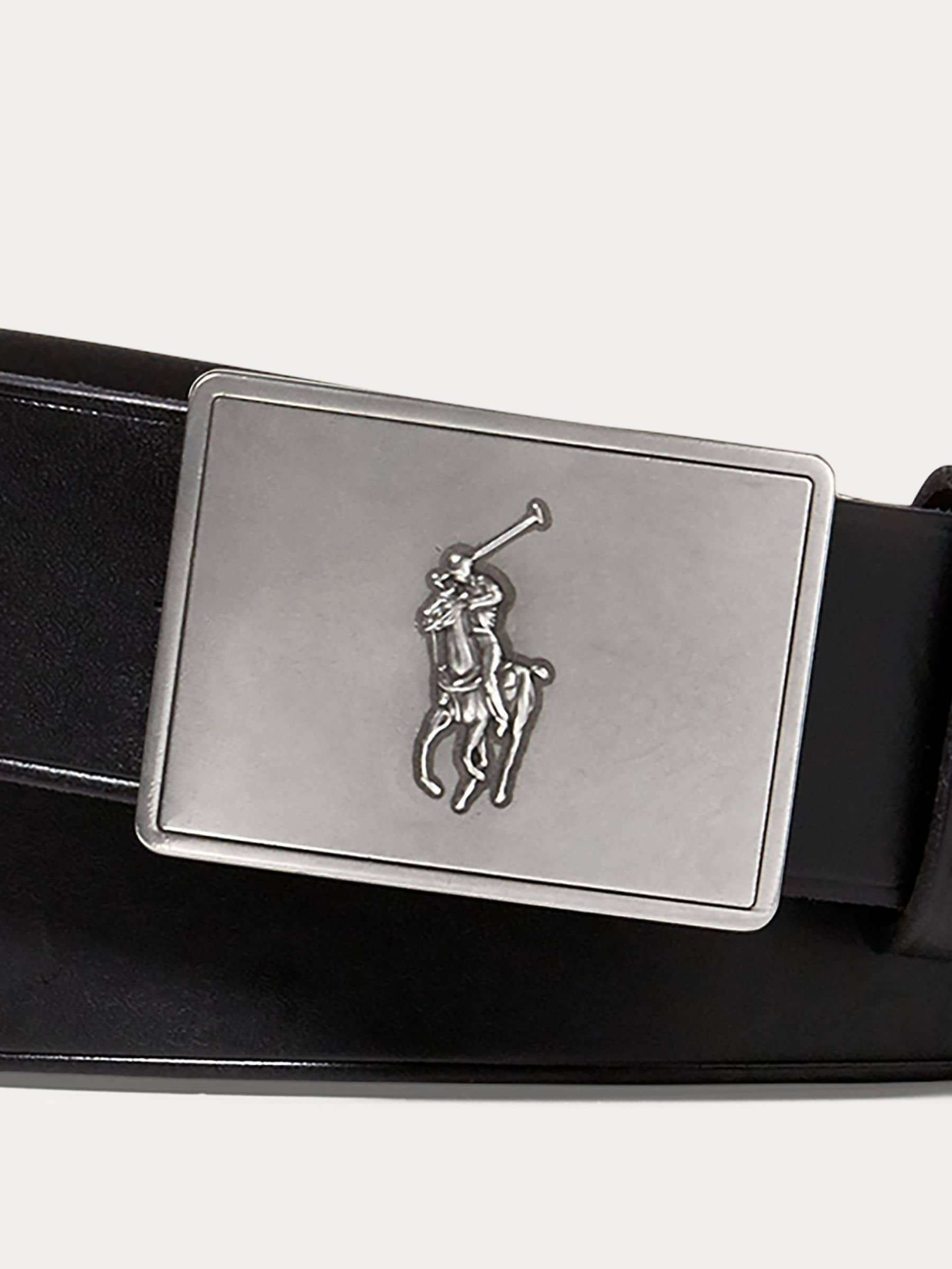 Next：日本 ブラック - Polo Ralph Lauren ポニープラークレザーベルト