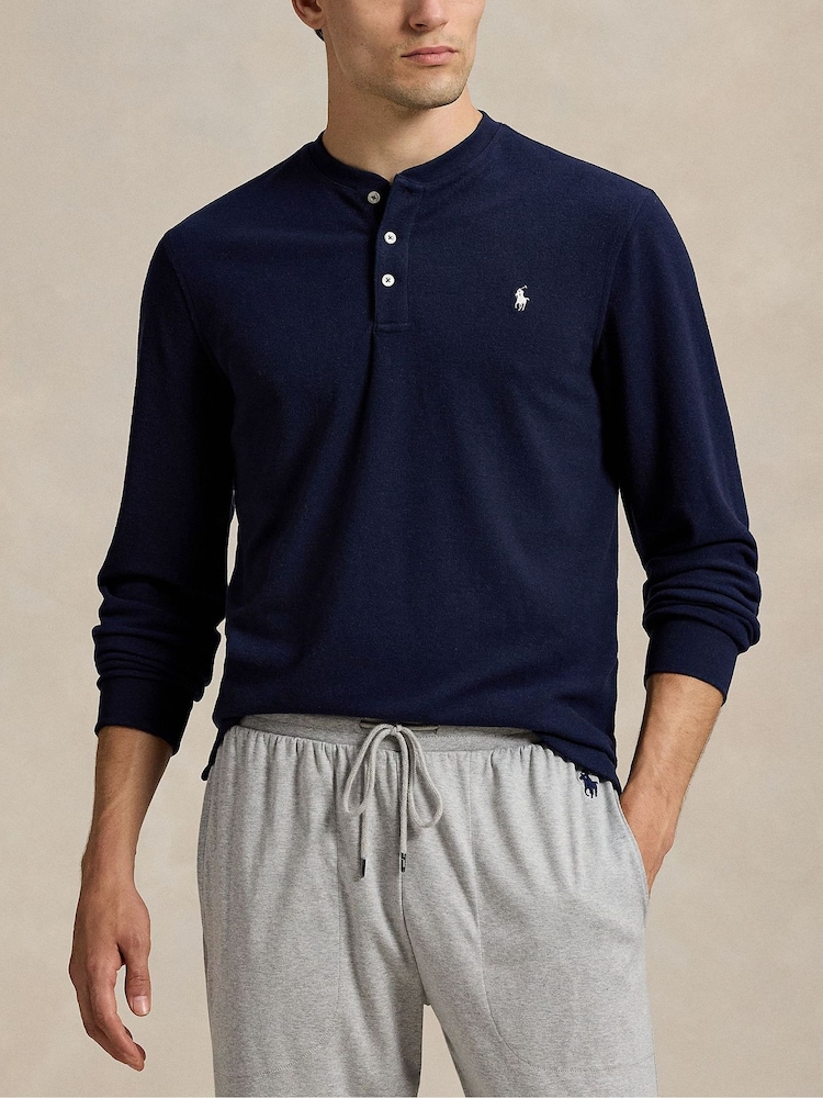 Polo Ralph Lauren Blue Jersey Hoodie - Image 1 of 3 Polo Ralph Lauren Blue Jersey Hoodie - Image 1 of 3
