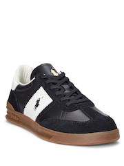 Polo Ralph Lauren Black Heritage Area PP Mix Trainers - Image 1 of 2