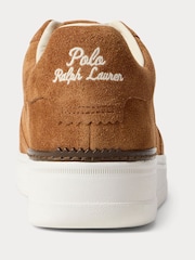 Polo Ralph Lauren Brown Masters Court Leather Trainers - Image 4 of 4