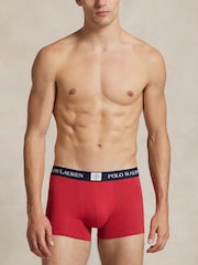 Polo Ralph Lauren Red Classic Cotton Stretch Icon Logo Boxers 3 Pack - Image 2 of 6