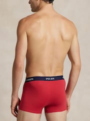 Polo Ralph Lauren Red Classic Cotton Stretch Icon Logo Boxers 3 Pack - Image 3 of 6