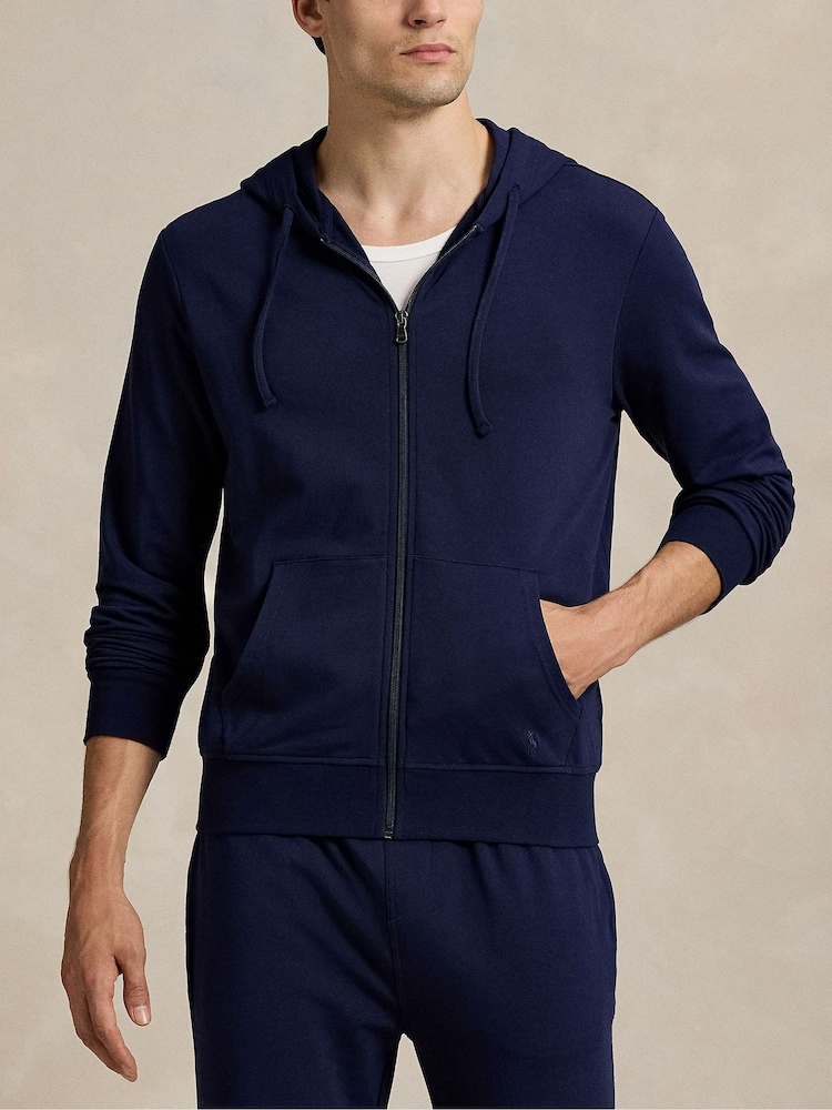 Polo Ralph Lauren Blue Taper Fit Lounge Joggers - Image 1 of 3 Polo Ralph Lauren Blue Taper Fit Lounge Joggers - Image 1 of 3