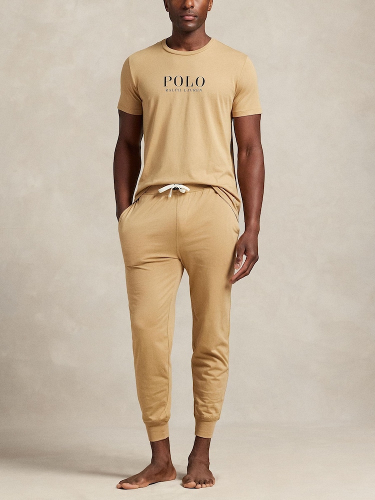 Polo Ralph Lauren Natural Large Logo Crew Neck T-Shirt - Image 2 of 3 Polo Ralph Lauren Natural Large Logo Crew Neck T-Shirt - Image 2 of 3