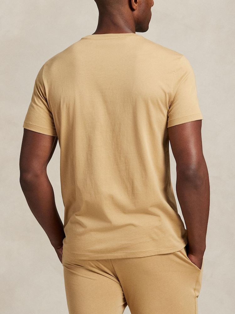 Polo Ralph Lauren Natural Large Logo Crew Neck T-Shirt - Image 3 of 3 Polo Ralph Lauren Natural Large Logo Crew Neck T-Shirt - Image 3 of 3
