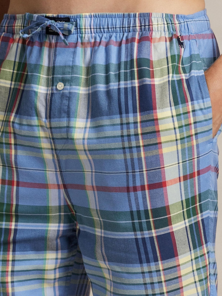 Polo Ralph Lauren Blue Polo Bear Check Pyjamas Set - Image 4 of 4 Polo Ralph Lauren Blue Polo Bear Check Pyjamas Set - Image 4 of 4