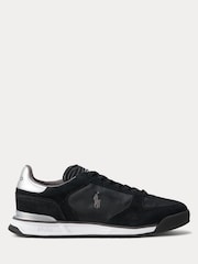 Polo Ralph Lauren Black Varick Colourblock Leather Mix Trainers - Image 1 of 2