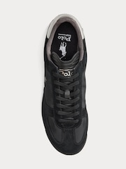 Polo Ralph Lauren Black Varick Colourblock Leather Mix Trainers - Image 2 of 2