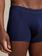 Polo Ralph Lauren Blue Long Premium Cotton Stetch Tonal Boxers 3 Pack - Image 5 of 7