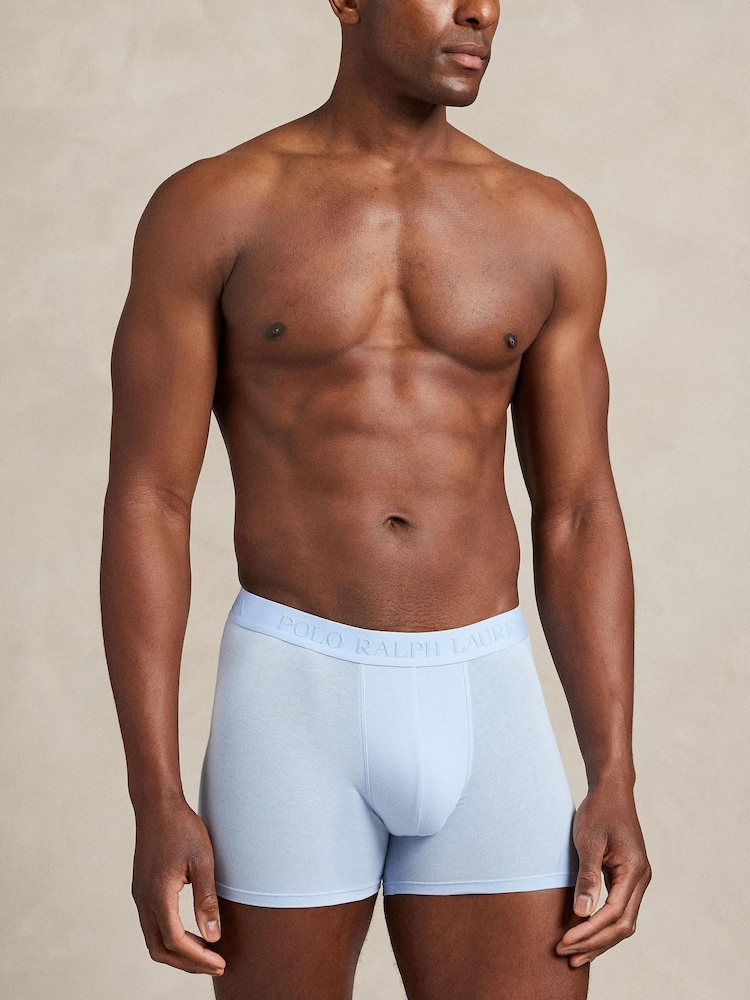 Polo Ralph Lauren Blue Long Premium Cotton Stetch Tonal Boxers 3 Pack - Image 7 of 7 Polo Ralph Lauren Blue Long Premium Cotton Stetch Tonal Boxers 3 Pack - Image 7 of 7