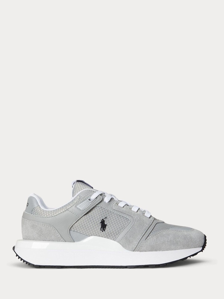 Polo Ralph Lauren Grey Train 89 V2 Chunky Sport Trainers - Image 1 of 5