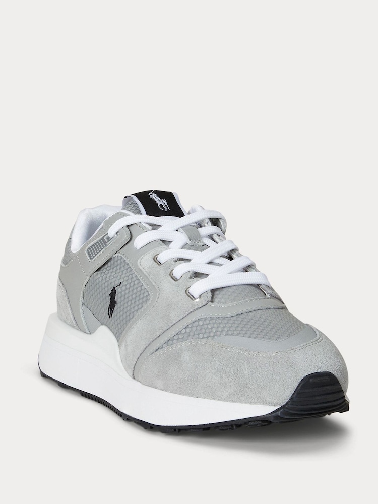 Polo Ralph Lauren Grey Train 89 V2 Chunky Sport Trainers - Image 2 of 5