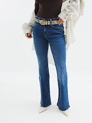 River Island Blue Denim Mid Rise Bootcut Jeans - Image 2 of 6