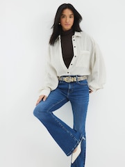 River Island Blue Denim Mid Rise Bootcut Jeans - Image 3 of 6
