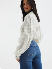 River Island Blue Denim Mid Rise Bootcut Jeans - Image 4 of 6