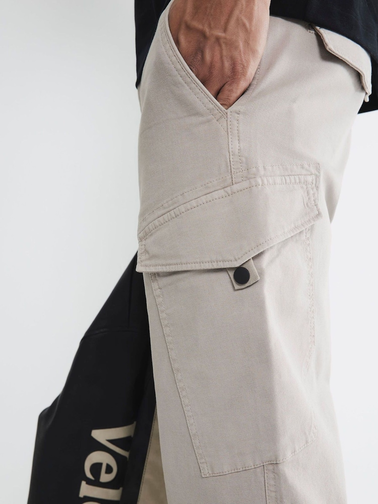 River Island Grey Regular Fit Cargo Trousers - Image 4 of 6