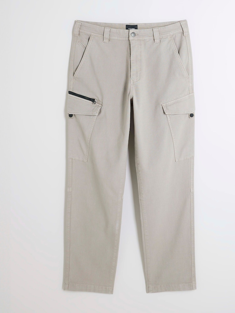 River Island Grey Regular Fit Cargo Trousers - Image 5 of 6