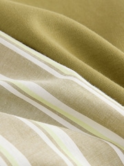 self. Olive Green Stripe Short Sleeve Pyjamas - Image 2 of 3