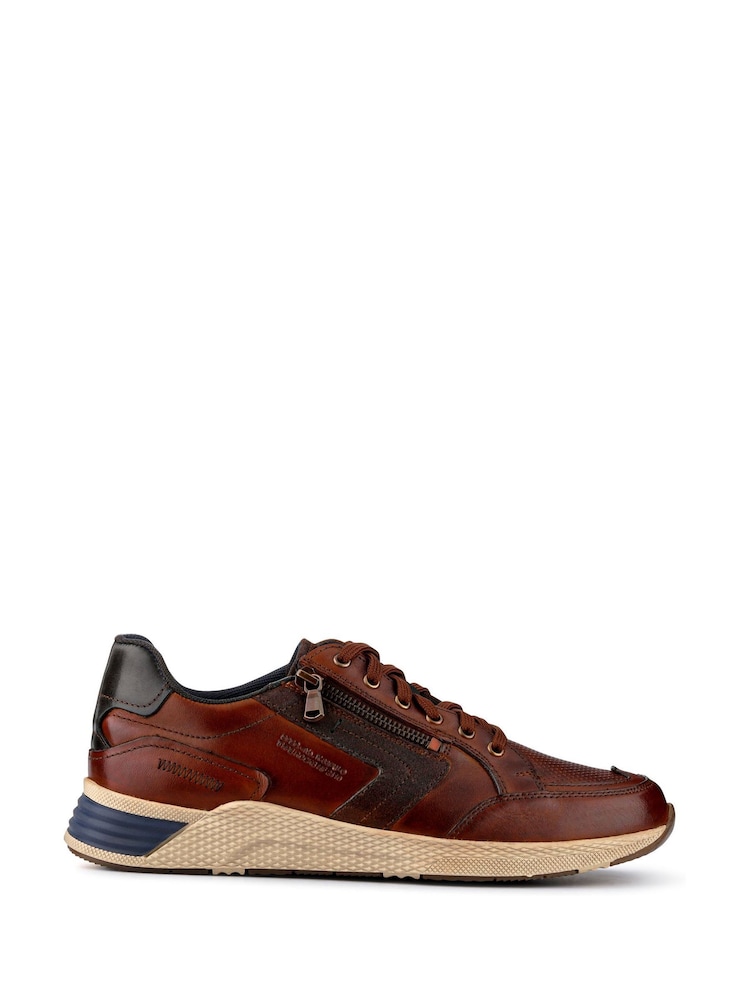 Pavers Wide Fit Leather Lace-Up Trainers - Slika 1 iz 5