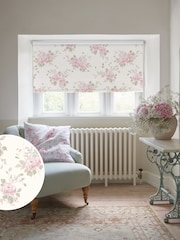 Shabby Chic by Rachel Ashwell® Powder Pink Belle Hydrangea Made to Measure Blackout Roller Blind - Image 1 of 6
