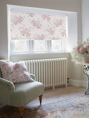 Shabby Chic by Rachel Ashwell® Powder Pink Belle Hydrangea Made to Measure Blackout Roller Blind - Image 2 of 6