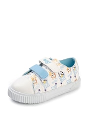 Vanilla Underground White Bluey Kids Velcro Trainers - Image 2 of 6