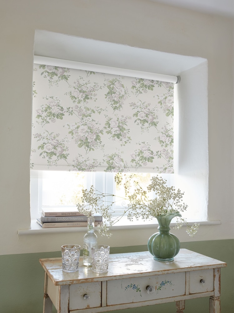 Shabby Chic by Rachel Ashwell® Natural Rose Chintz Made to Measure Blackout Roller Blind - Image 2 of 6