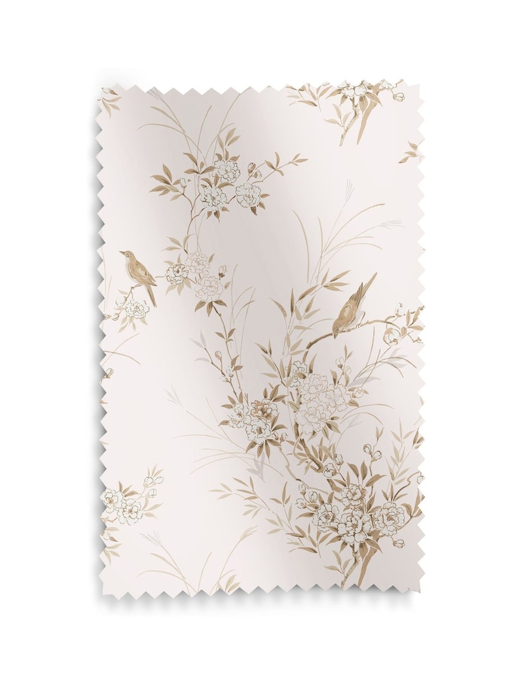 Shabby Chic by Rachel Ashwell® Pink Tan Bird Chinoiserie Made to Measure Blackout Roller Blind - Image 6 of 6