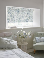 Shabby Chic by Rachel Ashwell® Blue Romantic Rose Made to Measure Blackout Roller Blind - Image 2 of 6