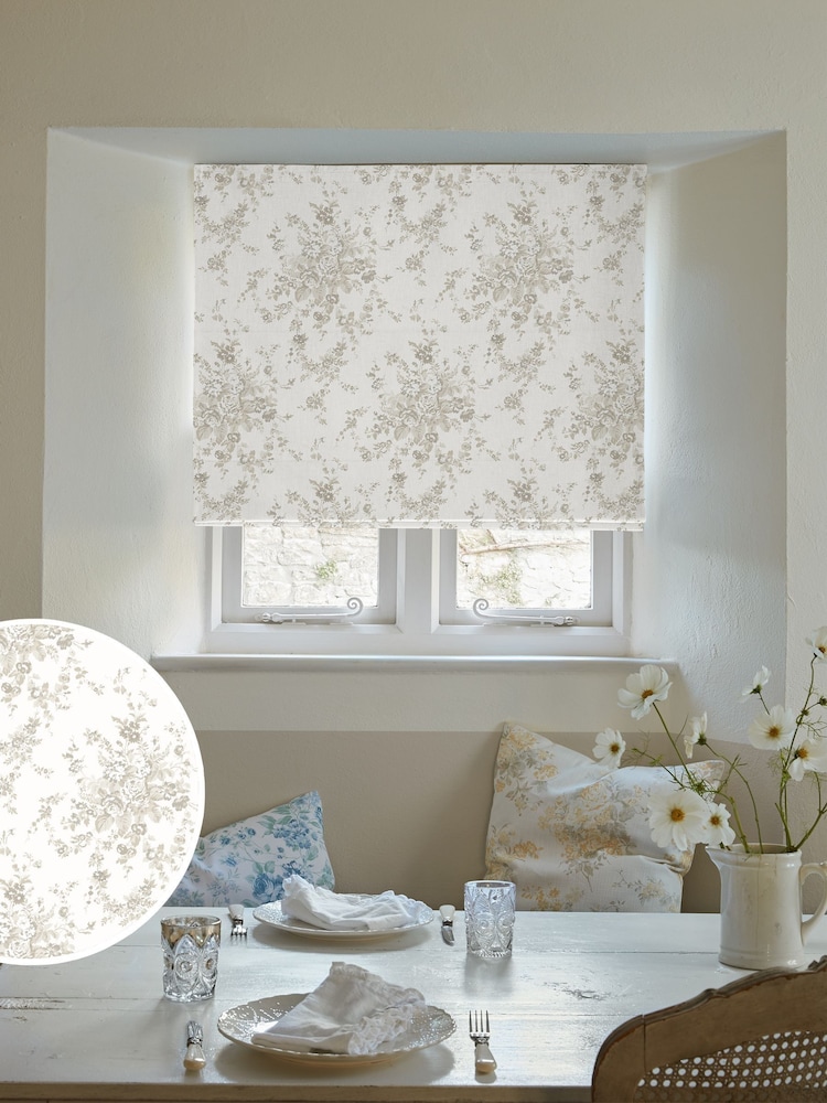 Shabby Chic by Rachel Ashwell® Warm Natural Garden Floral Made to Measure Roman Blind - Image 1 of 6