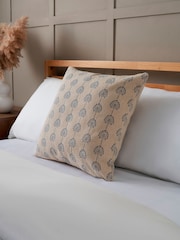 BHS Blue Block Print Cushion - Image 1 of 6